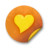 Orange sticker badges 221 Icon